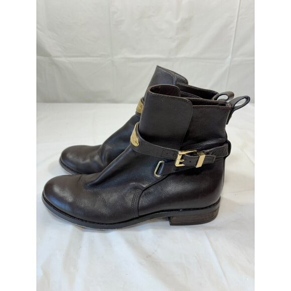 Michael Kors Arley Ankle Boots  Size 6 M Leather Buckle Strap - Picture 11 of 14